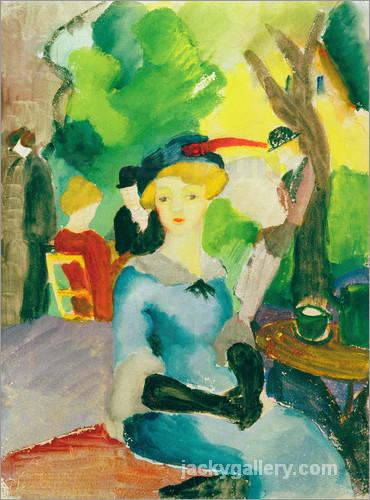 Figures in the park, August Macke painting - Click Image to Close
